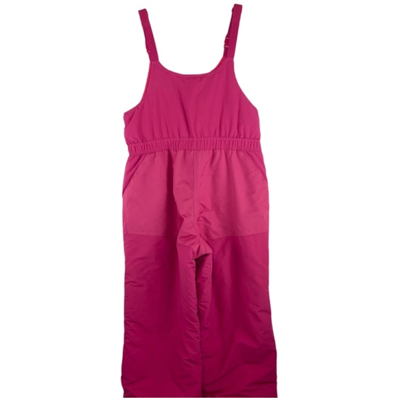 LLBean Kids Cold Buster Snow Bibs Pink Overalls Zip Front Insulated SIZE 18 - Picture 4 of 13